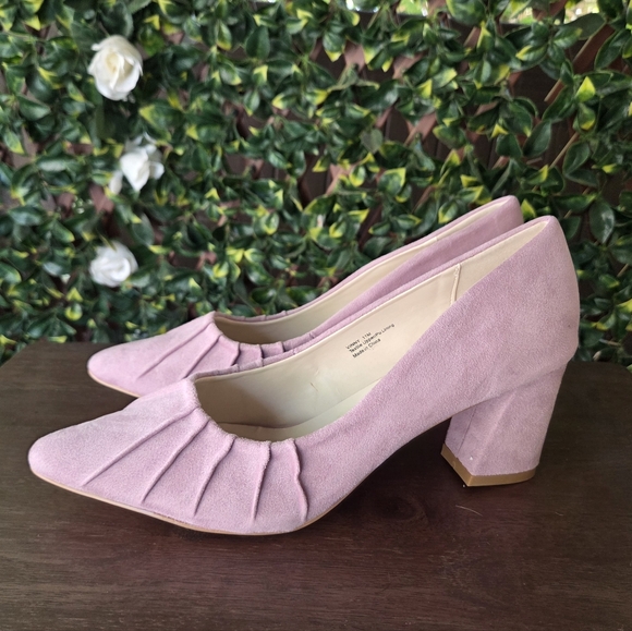 Bellini Vinnie Pleated Block Heel Pump  Lavender Purple Women Size 11 EUC *Flaw* - Picture 6 of 14